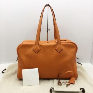 Hermes Victoria 35 P Stamp Shoulder Bag