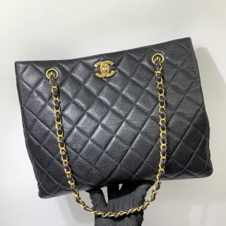 Chanel Bag Caviar Skin No.4 Chain Tote W/Card