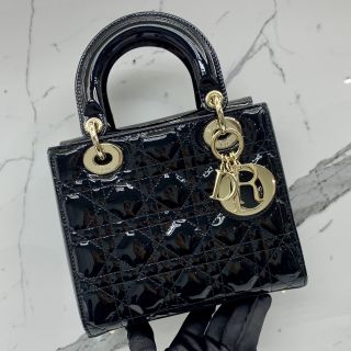 Small Black Patent Lady Dior