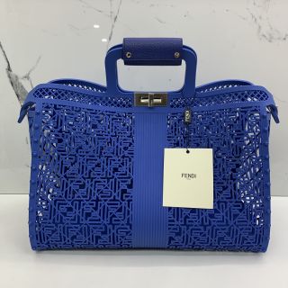 7VA593 BASKET FORTY 8 BLUE HAND TOTE