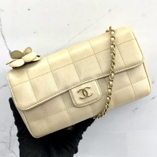 Chanel Bag Lambskin No.8 Camelia Chocobar W/Card