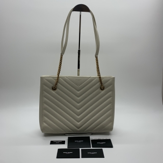 YSL BAG TRIBECA CHAIN TOTE 568864 WHITE