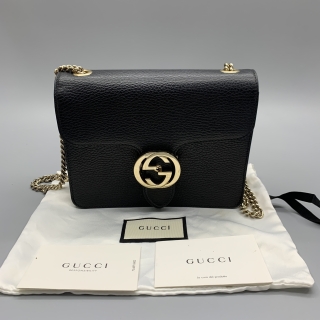 GUCCI BAG LEATHER INTERLOCKING 510304 CHAIN