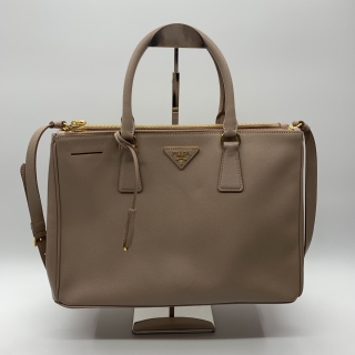 PRADA BAG SAFFIANO BN2274 GALLERIA DOUBLE ZIP 2WAY PINK W/CARD