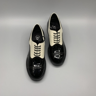 CHANEL SHOES LOAFERS G31184 PATENT COCO MARK SIZE 36.5C