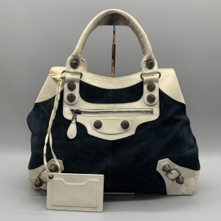 BALENCIAGA BAG THE GIANT BRIEF W/MIRROR SUEDE 173085