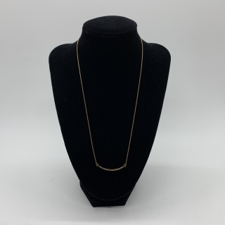 TIFFANY FINE JEWELRY NECKLACE TSMILE SMALL AU750 2.82G
