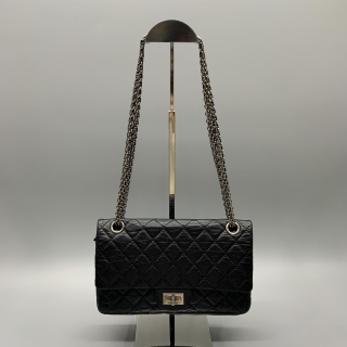 CHANEL BAG 2.55 CALFSKIN DOUBLE FLAP NO.12 SMALL 24CM W/O CARD 12030492