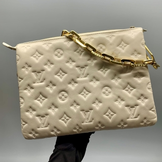 LOUIS VUITTON BAG BUBBLEGRAM COUSSIN PM 2WAY CREME WHITE M57793 RFID