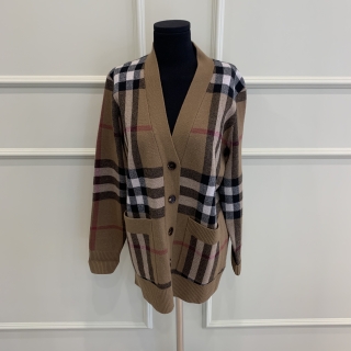 BURBERRY CLOTHES CARDIGAN WOOL CHECKED #S