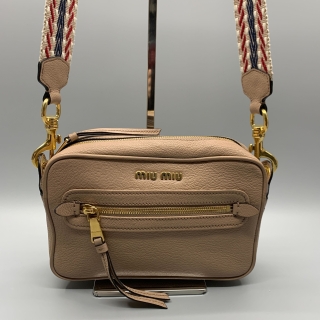 MIU MIU BAG LEATHER BANDOLIERA SHOULDER CROSS 5BH139
