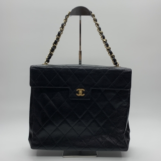 CHANEL BAG CAVIAR SKIN COCOMARK TURNLOCK CHAIN TOTE NO.6 W/O CARD