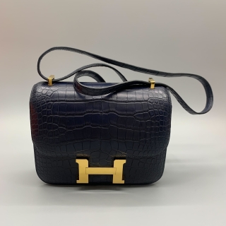 HERMES BAG CONSTANCE 18 ALLIGATOR B STAMP GHW