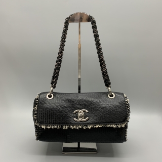 CHANEL BAG LAMBSKIN TWEED CHAIN NO.13 W/CARD