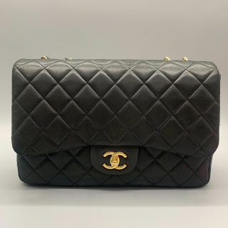 CHANEL BAG MATELASSE CLASSIC SINGLE FLAP LAMB SKIN 30CM GHW W/O CARD NO.14 14075444