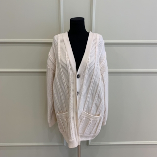 VALENTINO CLOTHES CARDIGAN IVORY KNIT S SIZE