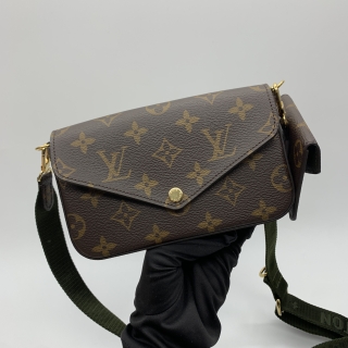 LOUIS VUITTON BAG MONOGRAM FELICIE STRAP AND GO RFID M80091