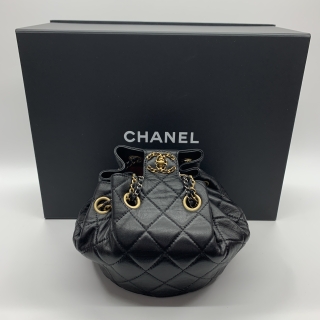 CHANEL BAG LAMBSKIN BUCKET MICROCHIPPED