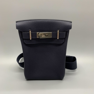 HERMES BAG  HAC A DOS PM BLUE NUIT PHW STAMP U