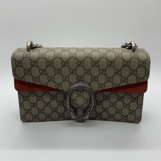 GUCCI BAG DIONYSUS GG SUPREME CHAIN SHOULDER RED 400249