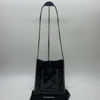 CHANEL BAG MATELASSE CHANEL19 MARK CHAIN SHOULDER SHOPPING BAG RFID