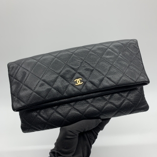 CHANEL SLG LAMBSKIN FOLDOVER CLUTCH CAVIAR SKIN NO.21 21258304