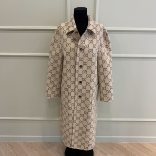 GUCCI CLOTHES COAT GG LOGO WOOL REVERSIBLE 695094  #42