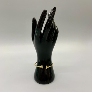 TIFFANY FINE JEWELRY BRACELET YG750 T WIRE BRACELET YG 9.18G