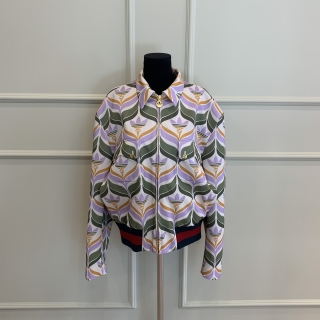 GUCCI CLOTHES JACKET GUCCI X ADIDAS 691425 PRINT ZIP UP #48