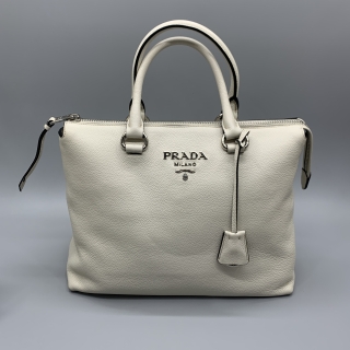 PRADA BAG LEATHER LEATHER 2WAY 1BA063 WHITE