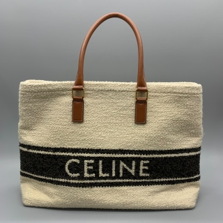 CELINE BAG CABAS THAIS IN STRIPED TEXTILE WITH CELINE JACQUARD S-SL-4270
