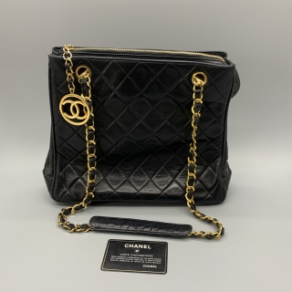 CHANEL BAG LAMBSKIN CHAIN SHOULDER BLACK NO.1 / 1735078