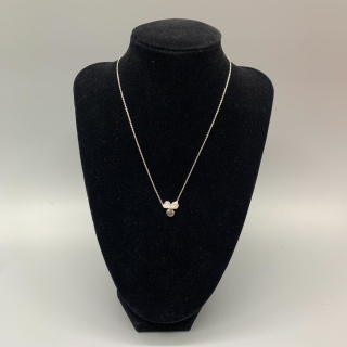 TIFFANY FINE JEWELRY NECKLACE DIA PT950 3.5G W/O CERT