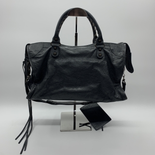 BALENCIAGA BAG CITY 2WAY GRAY W/MIRROR 115748