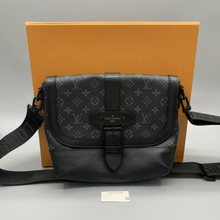 LOUIS VUITTON BAG MONOGRAM ECLIPSE M45911 SAUMUR MESSENGER BAG