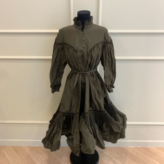 BOTTEGA VENETA CLOTHES DRESS NYLON  DRESS KHAKI #38