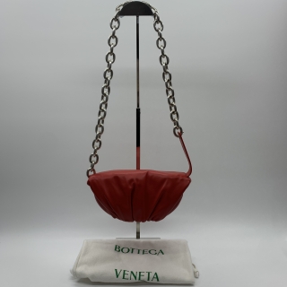 BOTTEGA VENETA BAG THE POUCH CHAIN SHOULDER RED