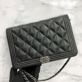 Chanel No. 26 Boy Wallet on Chain Bag in Caviar Skin