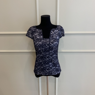 CHANEL CLOTHES SET LACE SETUP SHIRT/PANTS SIZE 34
