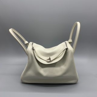 HERMES BAG LINDY 30 SHW C STAMP WHITE