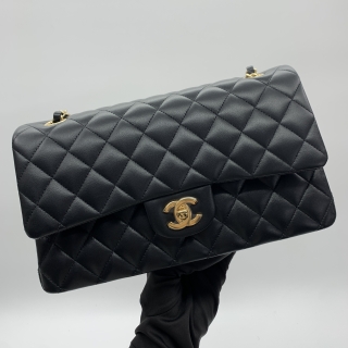 CHANEL BAG CLASSIC FLAP FLAP 25CM MEDIUM DOUBLE FLAP LAMBSKIN NO.31 W/CARD
