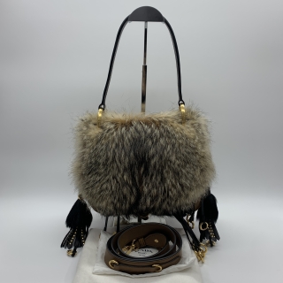 PRADA BAG FOX FUR TOTE 1BD080