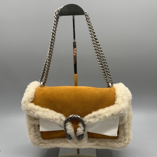 GUCCI BAG DIONYSUS 400249 REAL FUR LAMB SKIN