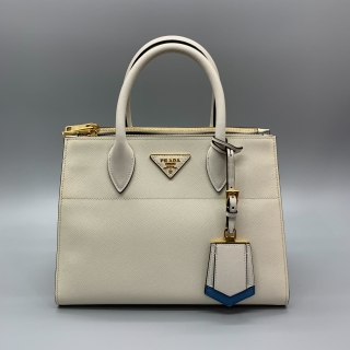 PRADA BAG SAFFIANO LEATHER 2WAY 1BA103 WITHE