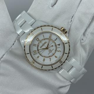 CHANEL WATCH J12 CALIBER 12.1, 38MM WHITE CERAMIC H9540 38MM