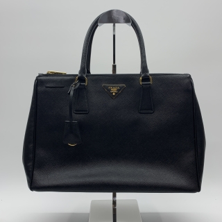 PRADA BAG SAFFIANO BN2274 DOUBLE ZIP 2WAY TOTE BLACK