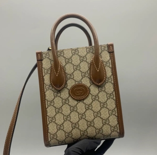 GUCCI BAG GG 671623 MINI TOTE INTERLOCKING SUPREME 2WAY