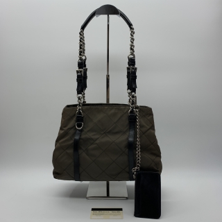 PRADA BAG NYLON BR2659 CHAIN TOTE 2WAY