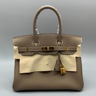 HERMES BAG BIRKIN 30CM ETOUPE B STAMP