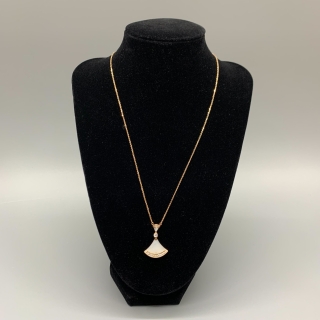 BVLGARI FINE JEWELRY NECKLACE 750 DIVA DREAM PAVE/1P DIAMOND 7G